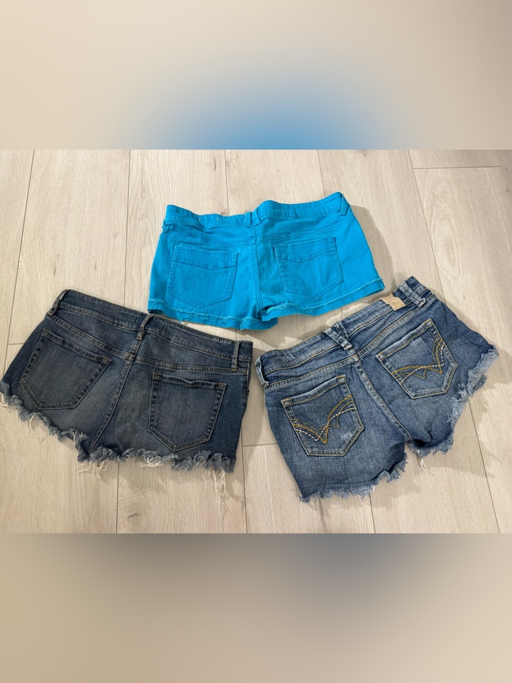 Bullhead Dark Blue | Mossimo Teal | YM Acid Washed - 3 Bundle Denim Jean Shorts